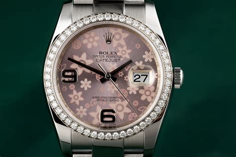 rolex datejust floral dial|rolex datejust dial types.